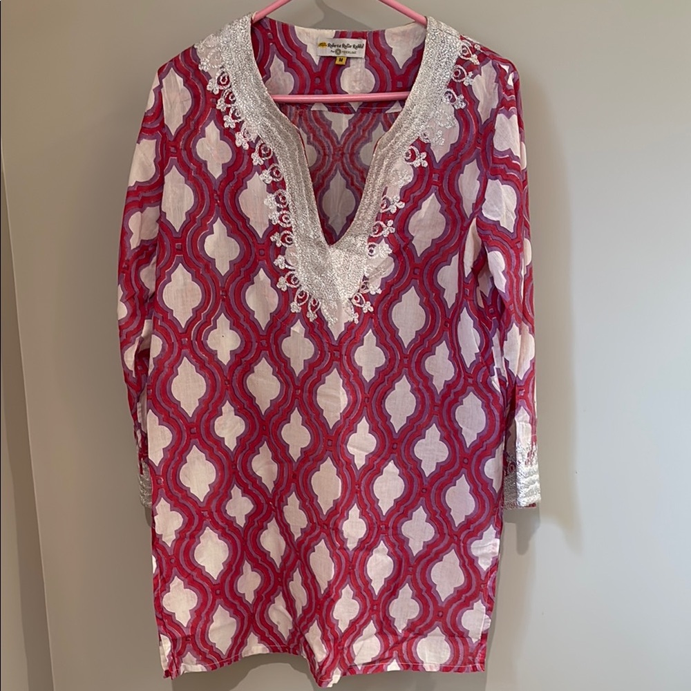 Roberta Roller Rabbit for Piperlime Women's Pink/Purple/White tunic M